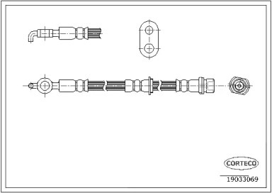 тормозные шланги CORTECO для LEXUS ES (VCV10_, VZV21_) 300 (MCV10_, VCV10_)