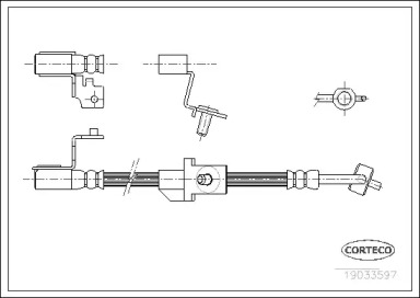тормозные шланги CORTECO для FORD ESCORT VI седан (GAL) 1.3
