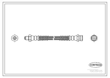 тормозные шланги CORTECO для MITSUBISHI SPACE WAGON (D0_V/W) 2.0 4WD (D08W)