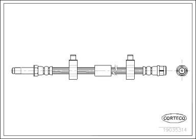 тормозные шланги CORTECO для VW MULTIVAN V (7HM, 7HN, 7HF, 7EF, 7EM, 7EN) 1.9 TDI