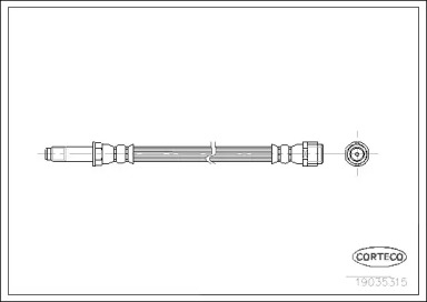 тормозные шланги CORTECO для VW MULTIVAN V (7HM, 7HN, 7HF, 7EF, 7EM, 7EN) 1.9 TDI