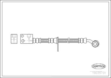 тормозные шланги CORTECO для HONDA CIVIC VIII Hatchback (FN, FK) 1.4 (FK1)
