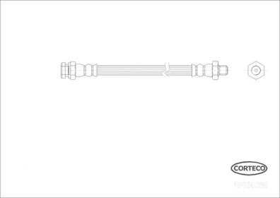 тормозные шланги CORTECO для NISSAN PICK UP (D21) 2.5 D 4WD