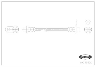 тормозные шланги CORTECO для PEUGEOT 4007 (GP_) 2.2 HDi