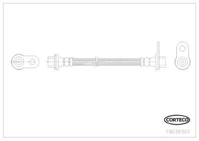 тормозные шланги CORTECO для PEUGEOT 4007 (GP_) 2.2 HDi