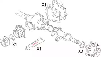 Главная передача CORTECO для VW LT 40-55 I c бортовой платформой/ходовая часть (293-909) 2.4 D