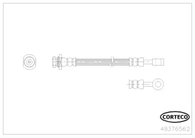 тормозные шланги CORTECO для SUZUKI SX4 (EY, GY) 1.6 VVT 4x4 (RW 416)