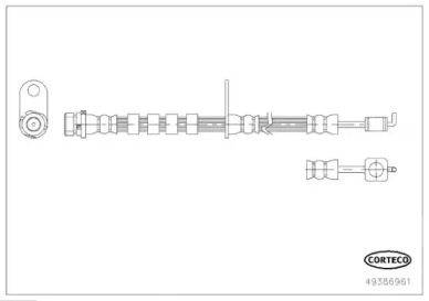 тормозные шланги CORTECO для FORD FIESTA VI Van 1.25