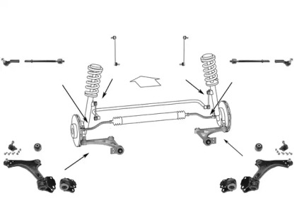 Подвеска оси / система подвески / колеса MEYLE для FORD MONDEO IV Turnier (BA7) 2.2 TDCi