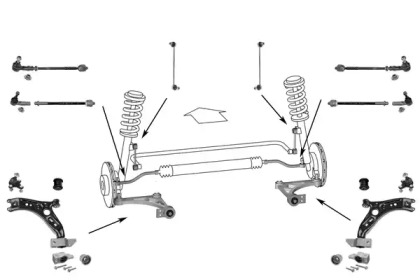 Рулевое управления MEYLE для VW CADDY III Variant (2KB, 2KJ, 2CB, 2CJ) 1.6