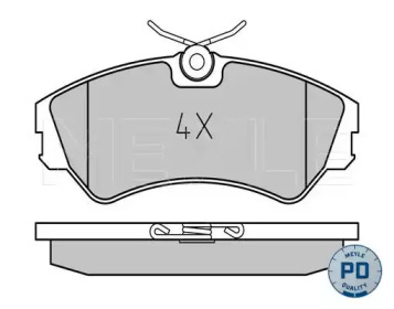 Тормозные колодки MEYLE для VW TRANSPORTER IV c бортовой платформой/ходовая часть (70XD) 1.9 D