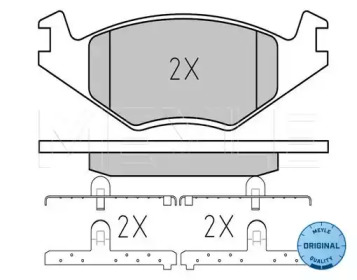 Тормозные колодки MEYLE для VW GOLF II (19E, 1G1) 1.8 i Cat Syncro