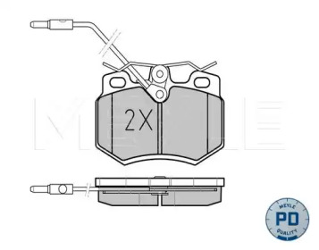Тормозные колодки MEYLE для PEUGEOT 205 I (741A/C) 1.7 Diesel