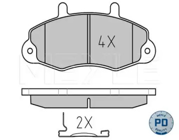Дисковой тормозной механизм MEYLE для FORD TRANSIT Фургон (E_ _) 2.0 i (EAL, EAS)