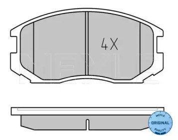 Тормозные колодки MEYLE для MITSUBISHI LANCER V (CB_A, CD_A, CE_A) 1.6 16V 4WD (CD4A)