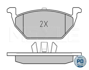 Тормозные колодки MEYLE для VW POLO (6R, 6C) 1.4 BiFuel