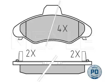 Тормозные колодки MEYLE для FORD ESCORT '95 Фургон (AVL) 1.8 D
