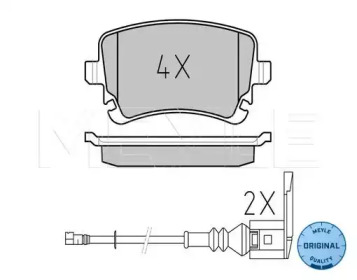 Дисковой тормозной механизм MEYLE для VW MULTIVAN V (7HM, 7HN, 7HF, 7EF, 7EM, 7EN) 1.9 TDI