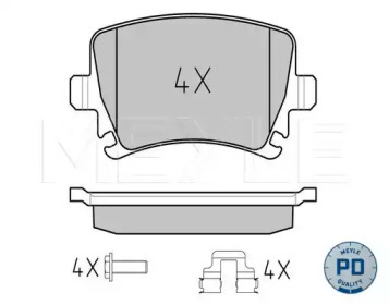 Тормозные колодки MEYLE для VW GOLF VI (5K1) 1.6