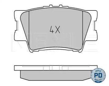 Тормозные колодки MEYLE для TOYOTA CAMRY седан (_V4_) 2.4 (ACV40)