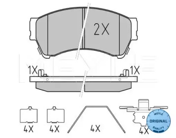 Тормозные колодки MEYLE для MAZDA 6 универсал (GH) 2.2 D