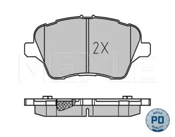 Тормозные колодки MEYLE для FORD FIESTA VI 1.5 TDCi