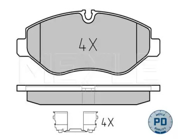 Тормозные колодки MEYLE для VW CRAFTER 30-50 c бортовой платформой/ходовая часть (2F_) 2.0 TDI