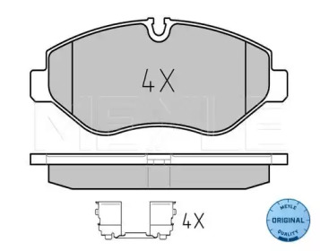 Тормозные колодки MEYLE для VW CRAFTER 30-50 c бортовой платформой/ходовая часть (2F_) 2.0 TDI