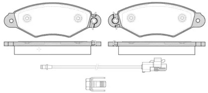 Тормозные колодки REMSA для RENAULT KANGOO (KC0/1_) 1.4 (KC0C, KC0H, KC0B, KC0M)
