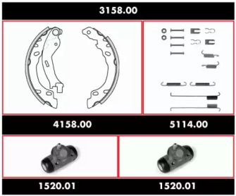 Барабанный тормозной механизм REMSA для FORD KA (RU8) 1.2