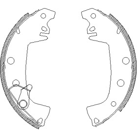 Барабанный тормозной механизм REMSA для PEUGEOT 204 Break 1.3 D