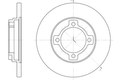 Дисковой тормозной механизм REMSA для KIA PRIDE (DA) 1.1 i
