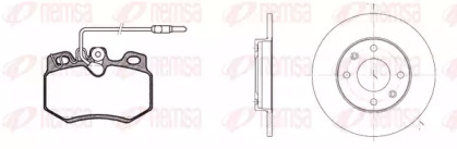 Комплект тормозов REMSA для PEUGEOT 205 I (741A/C) 1.7 Diesel