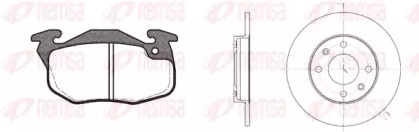Комплект тормозов REMSA для PEUGEOT 205 I (741A/C) 1.7 Diesel