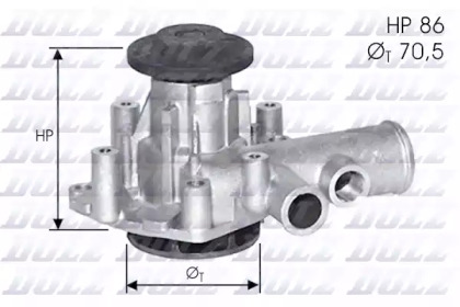 Водяной насос / прокладка DOLZ для ALFA ROMEO ALFETTA (116_) 2.4 TD (116.B3)