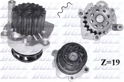 Водяной насос DOLZ для VW MULTIVAN V (7HM, 7HN, 7HF, 7EF, 7EM, 7EN) 1.9 TDI