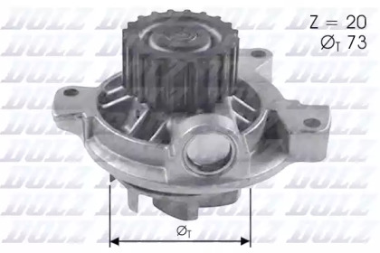 Водяной насос DOLZ для VW CRAFTER 30-50 c бортовой платформой/ходовая часть (2F_) 2.5 TDI