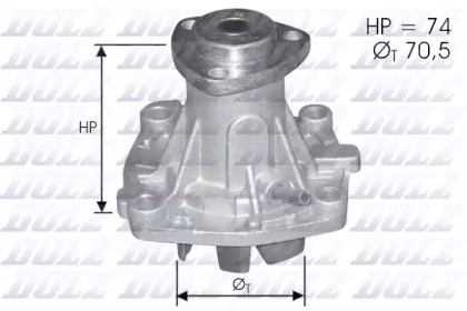 Водяной насос / прокладка DOLZ для ALFA ROMEO 164 (164_) 2.5 TD (164.K2A, 164.K2B)