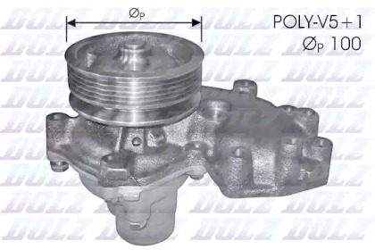 Водяной насос DOLZ для ALFA ROMEO 146 (930_) 1.9 TD (930.B4A)