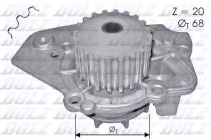 Водяной насос / прокладка DOLZ для PEUGEOT 205 I (741A/C) 1.7 Diesel