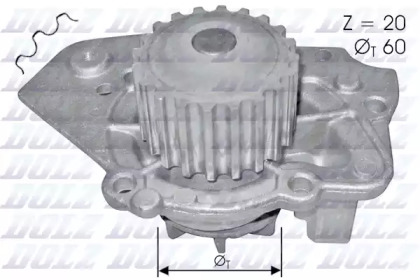 Водяной насос / прокладка DOLZ для PEUGEOT 205 I (741A/C) 1.7 Diesel