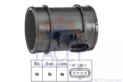 Датчик контроля массы / объема воздуха FACET для FORD KA (RU8) 1.3 TDCi