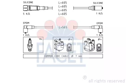 Система зажигания / накаливания FACET для VW GOLF II (19E, 1G1) 1.8 i Cat Syncro