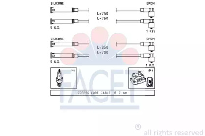 Свечной кабель / соединительные элементы FACET для ALFA ROMEO 146 (930_) 1.7 i.e. 16V (930.B1)