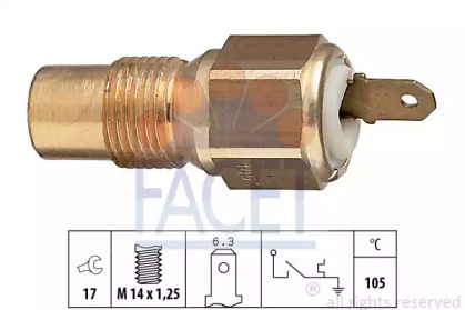 Система охлаждения FACET для PEUGEOT 205 I (741A/C) 1.7 Diesel