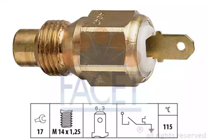 Выключатель / датчик FACET для RENAULT RAPID Фургон (F40_, G40_) 1.4 (F402)