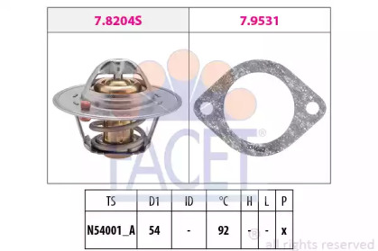 Термостат FACET для FORD ESCORT VI седан (GAL) 1.3