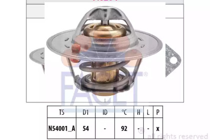 Термостат FACET для FORD ESCORT VI седан (GAL) 1.3