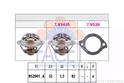 Термостат FACET для MAZDA 323 C V (BA) 1.3 16V