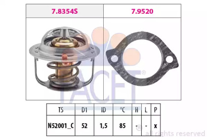 Термостат / прокладка FACET для MAZDA 323 C V (BA) 1.5 16V